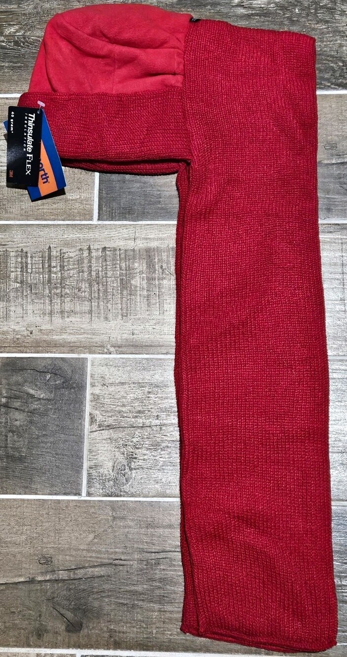 Northside Thinsulate Flex Insulated Hooded Scarf Red Fleece Knit 2-in-1 . 182
